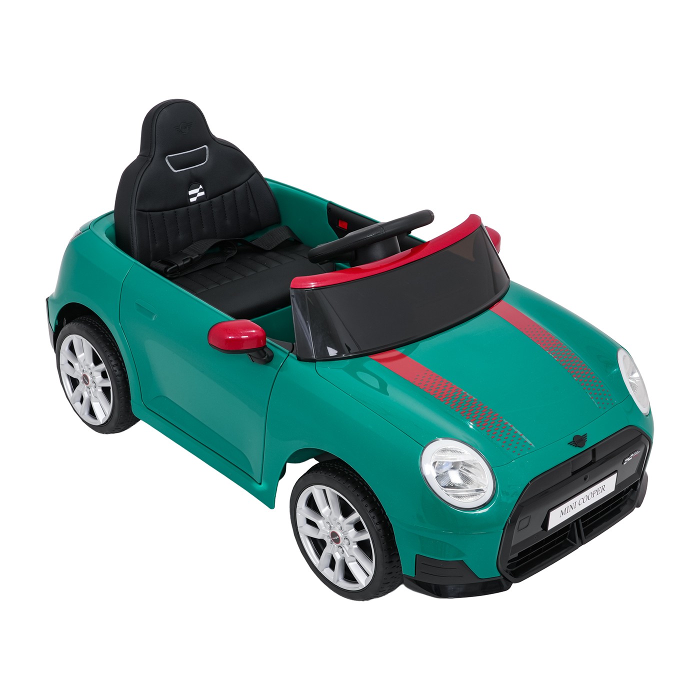 Zelené vozidlo Mini Cooper
