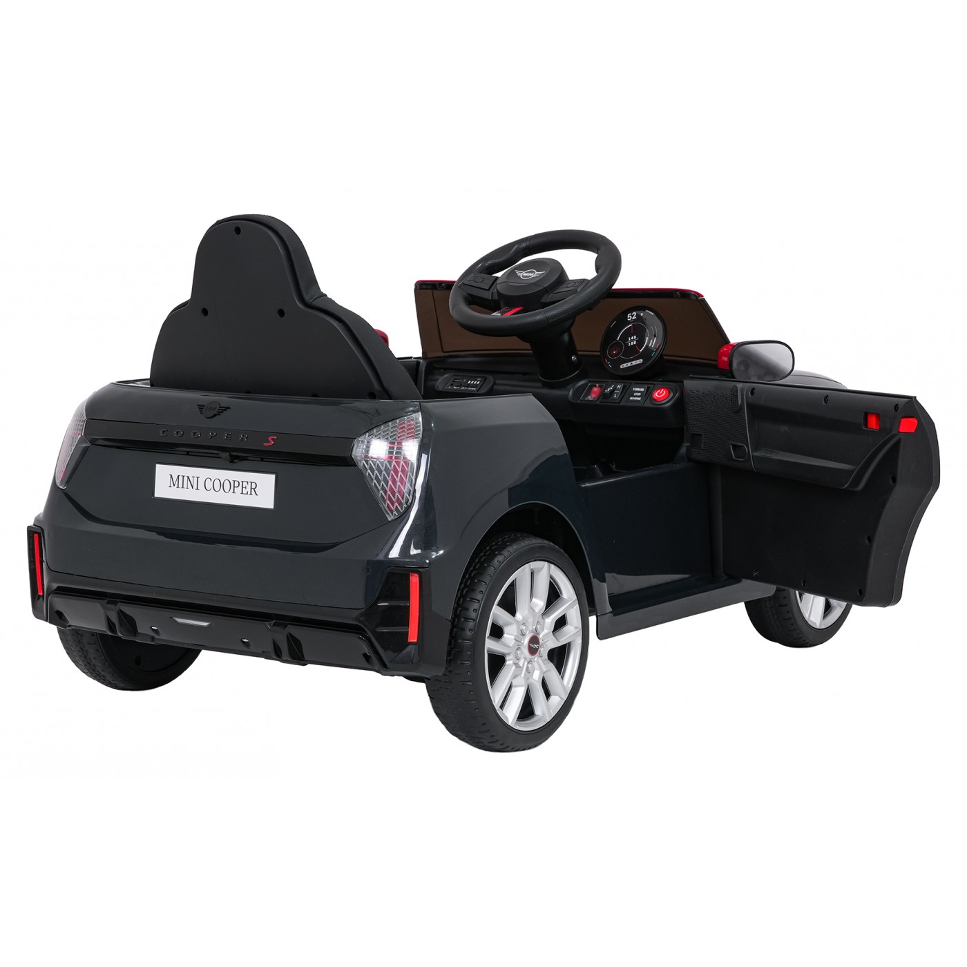 Černé vozidlo Mini Cooper