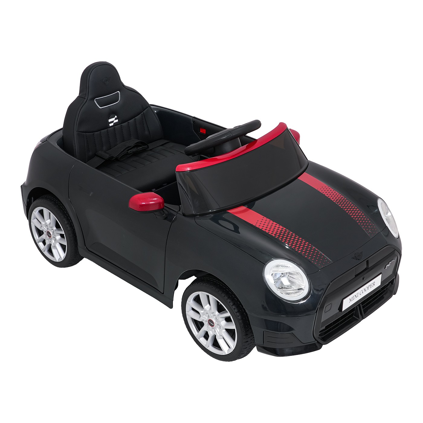 Černé vozidlo Mini Cooper