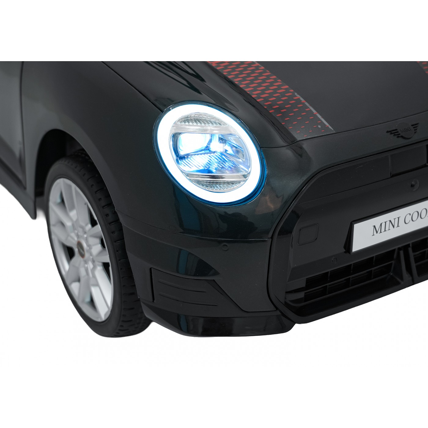 Černé vozidlo Mini Cooper