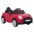 Červené vozidlo Mini Cooper