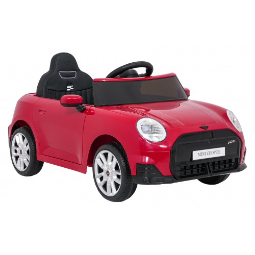 Červené vozidlo Mini Cooper
