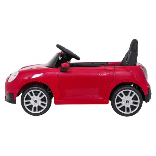 Červené vozidlo Mini Cooper