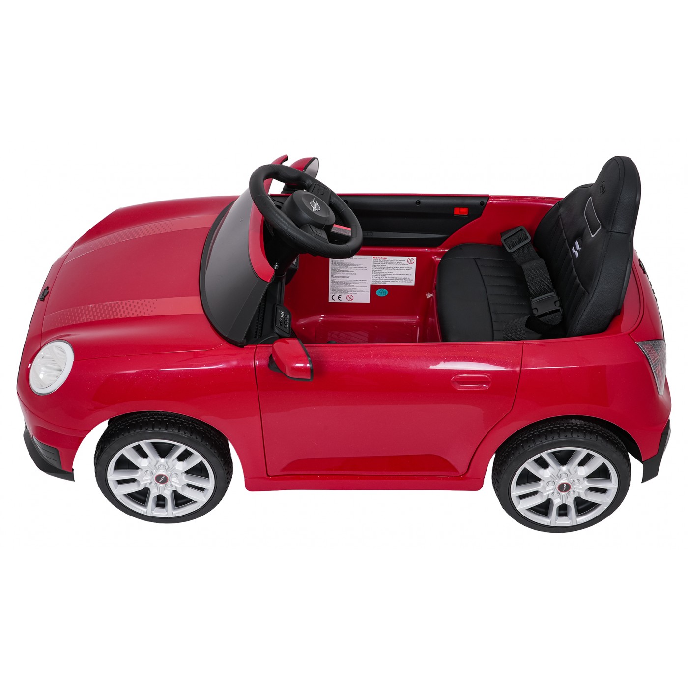 Červené vozidlo Mini Cooper
