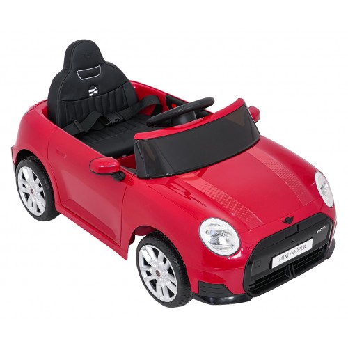 Červené vozidlo Mini Cooper