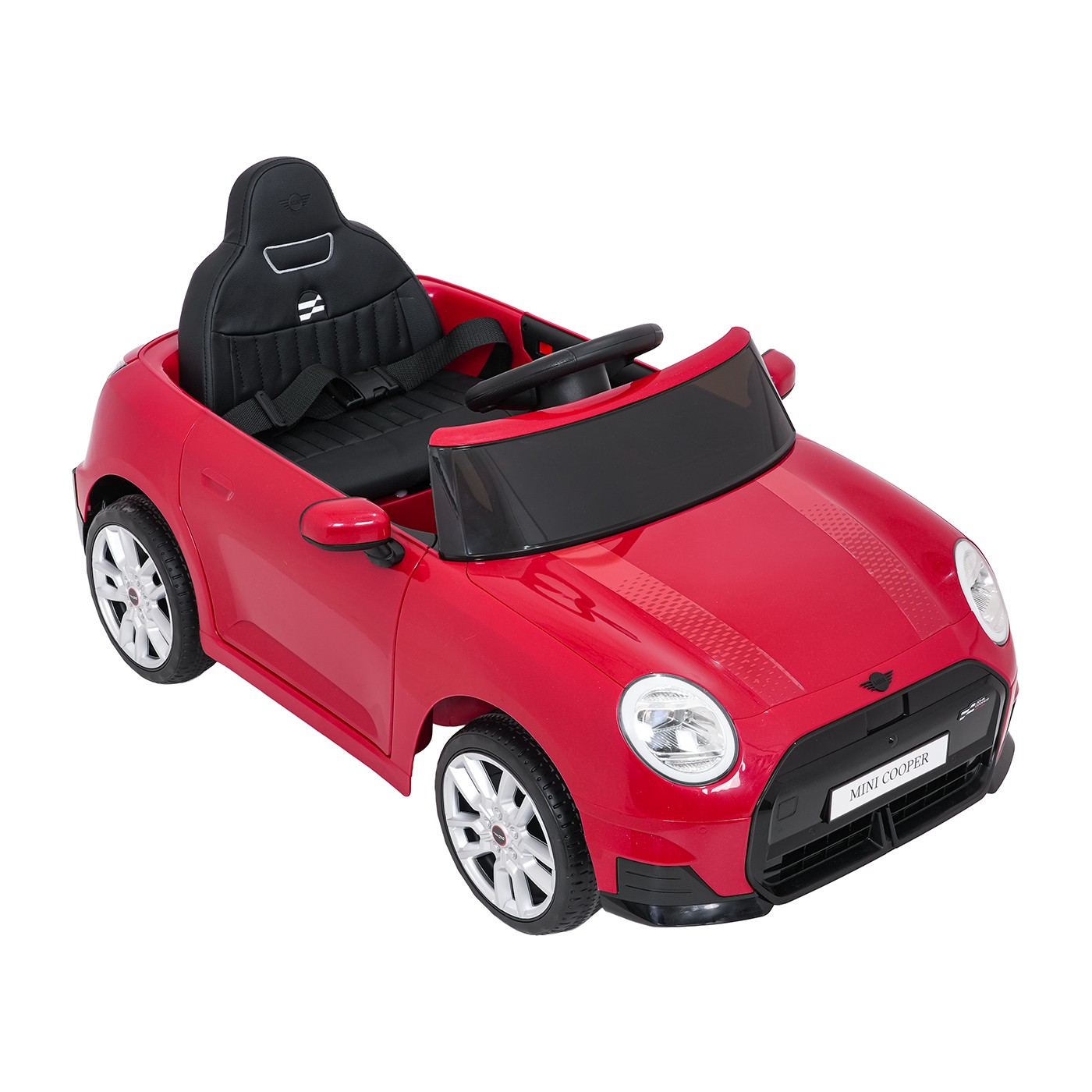 Červené vozidlo Mini Cooper