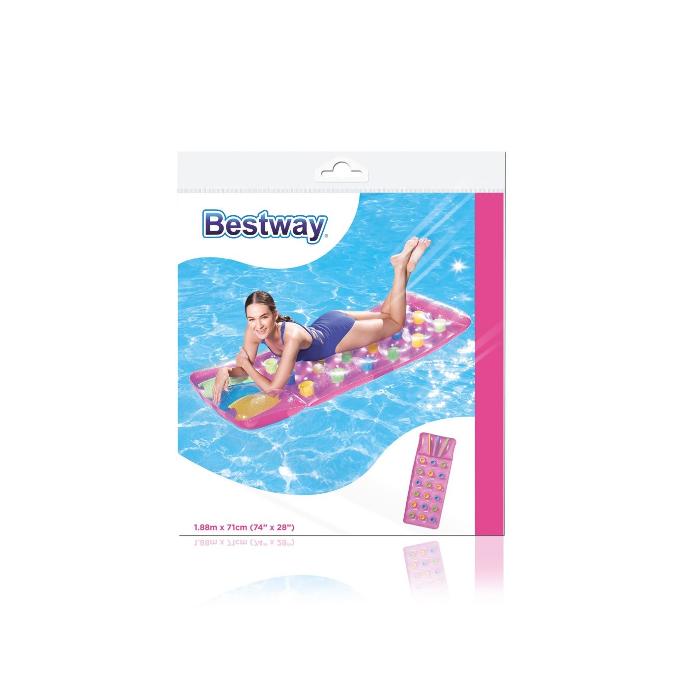 Matrace 188 71 cm BESTWAY růžová 43014