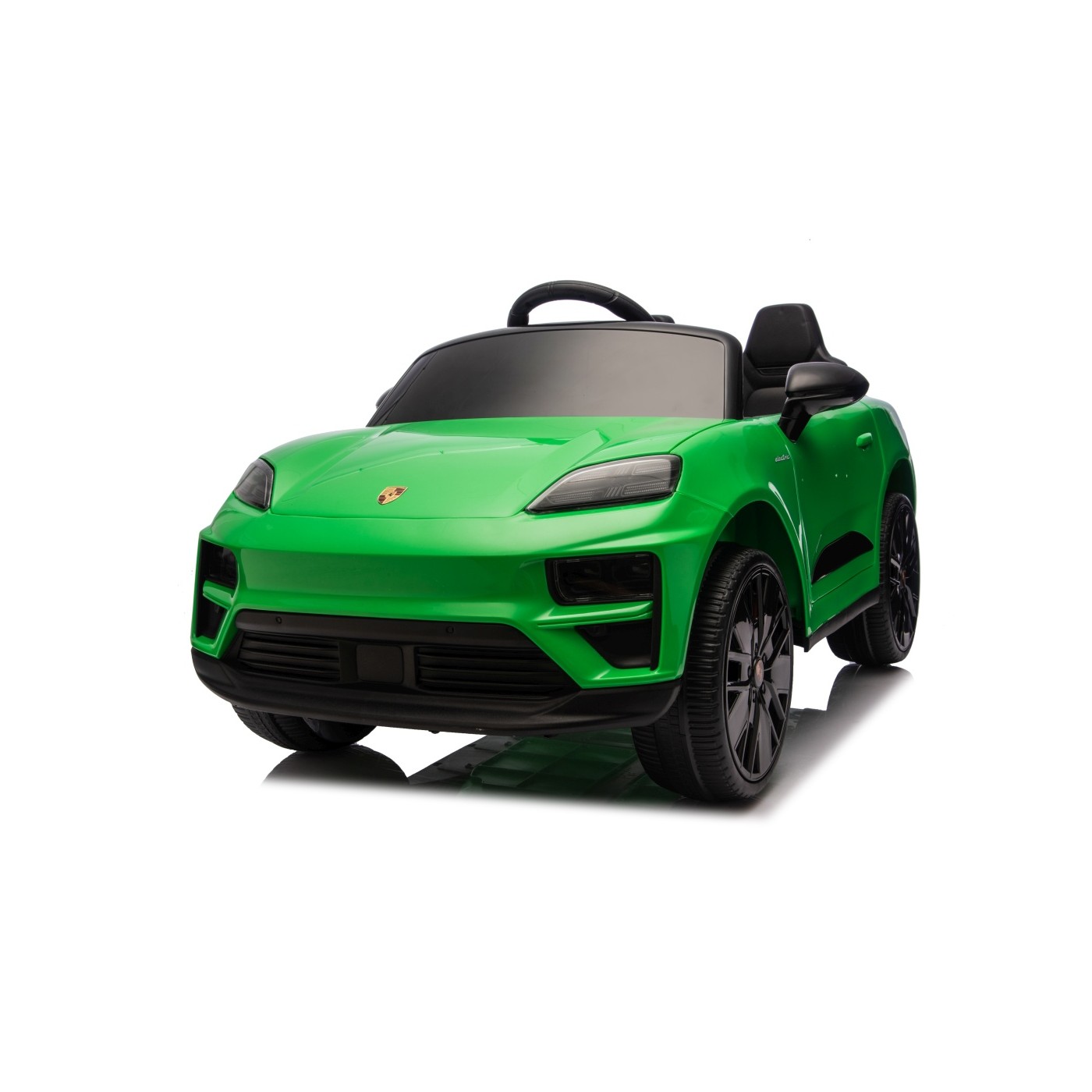 Zelené vozidlo Porsche Macan