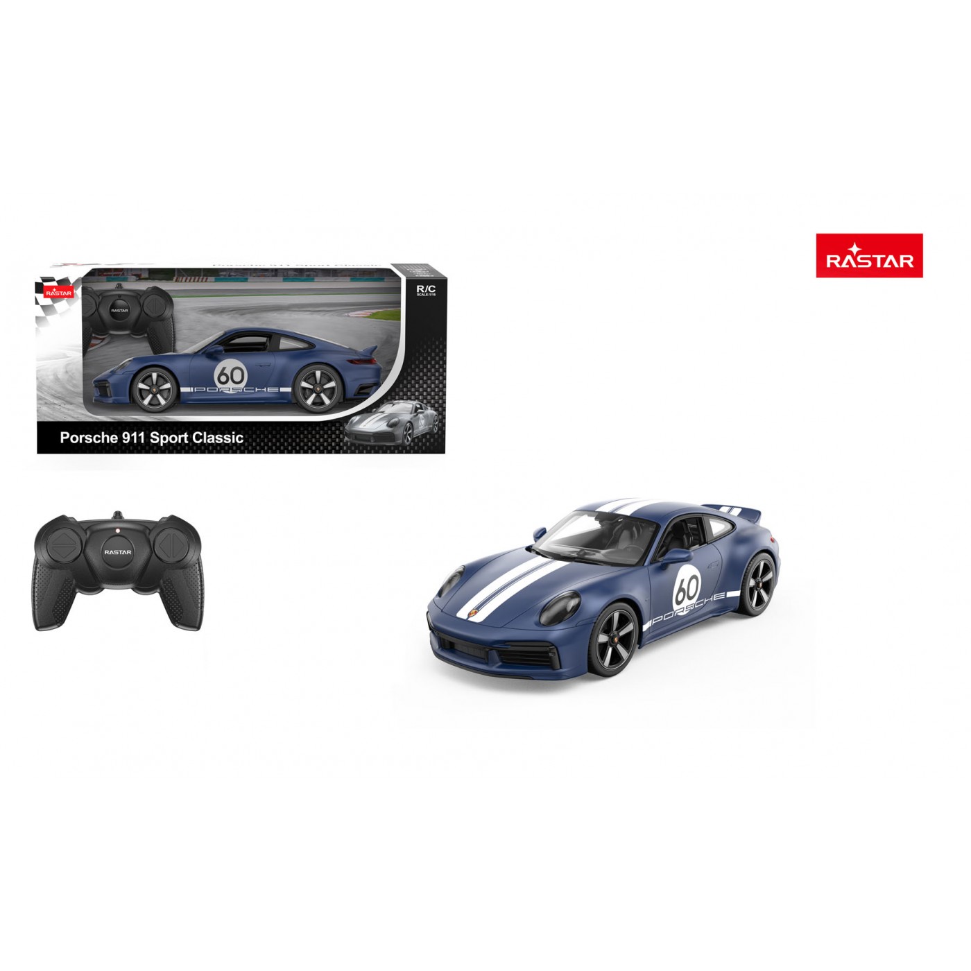 R/C 1:16 Porsche 911 Sport Classic Blue RASTAR