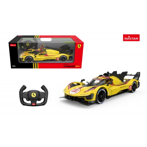 Rádiové auto 1:14 Ferrari 499P žluté RASTAR