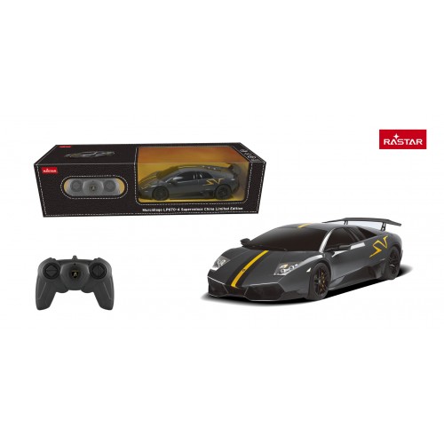 Rádiové auto 1:24 Murcielago LP670-4 Superveloce šedé RASTAR