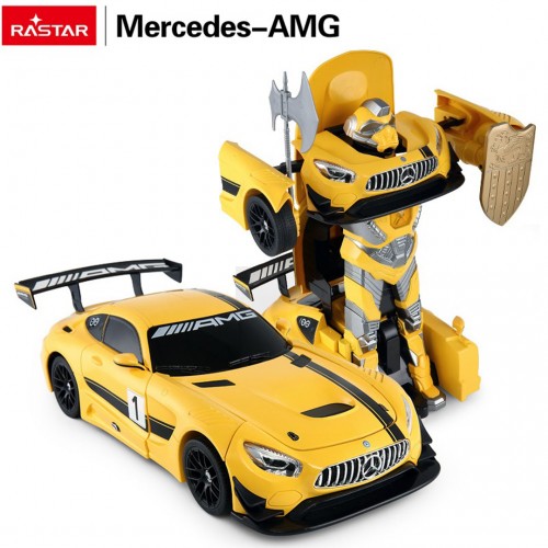 Auto/Robot 2v1 R/C 1:14 Mercedes-AMG GT3 Žlutý RASTAR
