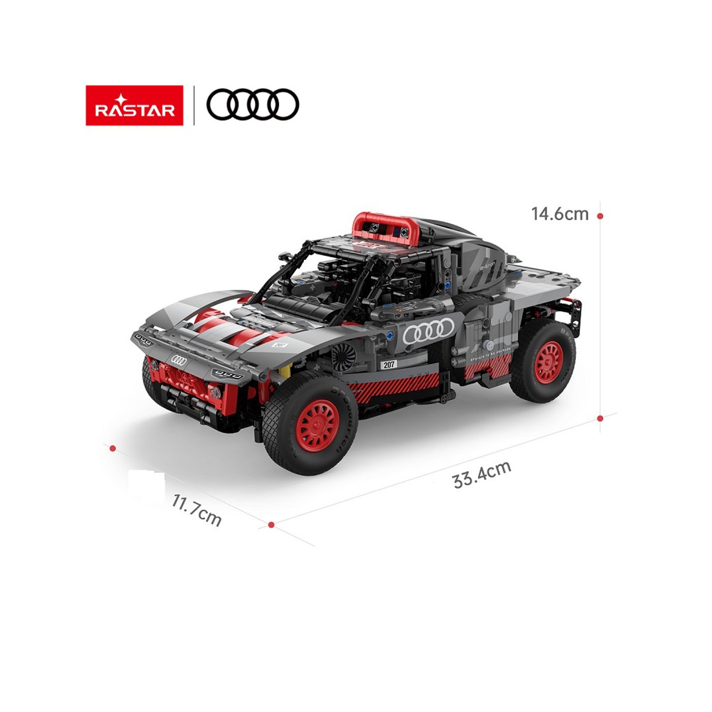 Autodíly 1:14 Audi RS Q e-tron šedé barvy RASTAR