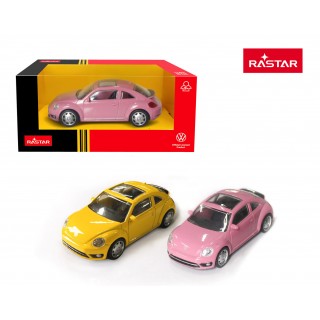Kovové auto 1:43 Volkswagen Beetle žlutý RASTAR