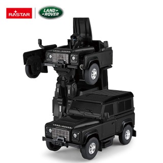Kovové auto/robot 2v1 1:32 Land Rover Defender Černý RASTAR