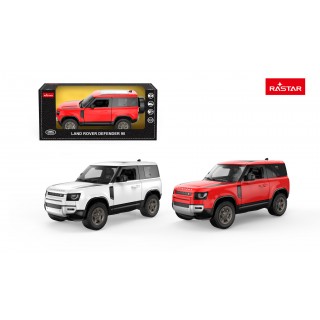 Kovové auto 1:24 Land Rover Defender 90 bílý RASTAR