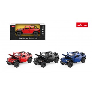 Kovové auto 1:32 Jeep Wrangler Rubicon Red RASTAR