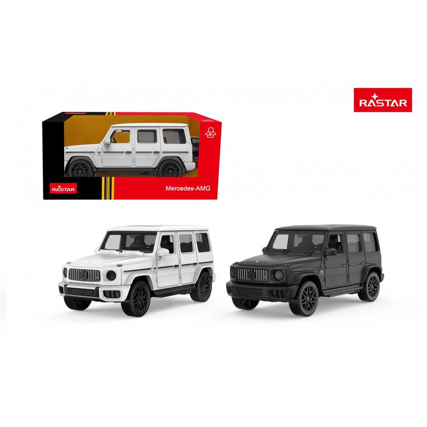 Kovové auto 1:43 Mercedes AMG G63 bílé barvy RASTAR