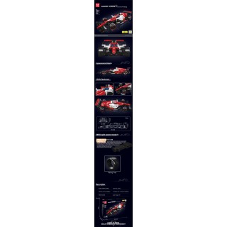 Sada kostek sportovního auta Formule Red, 1226 dílků.