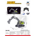 R/C bagr zeleno-šedý s funkcí kouře 1:18