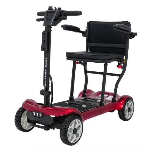 Elektrická koloběžka EasyGo Red pro seniory na čtyřech kolech