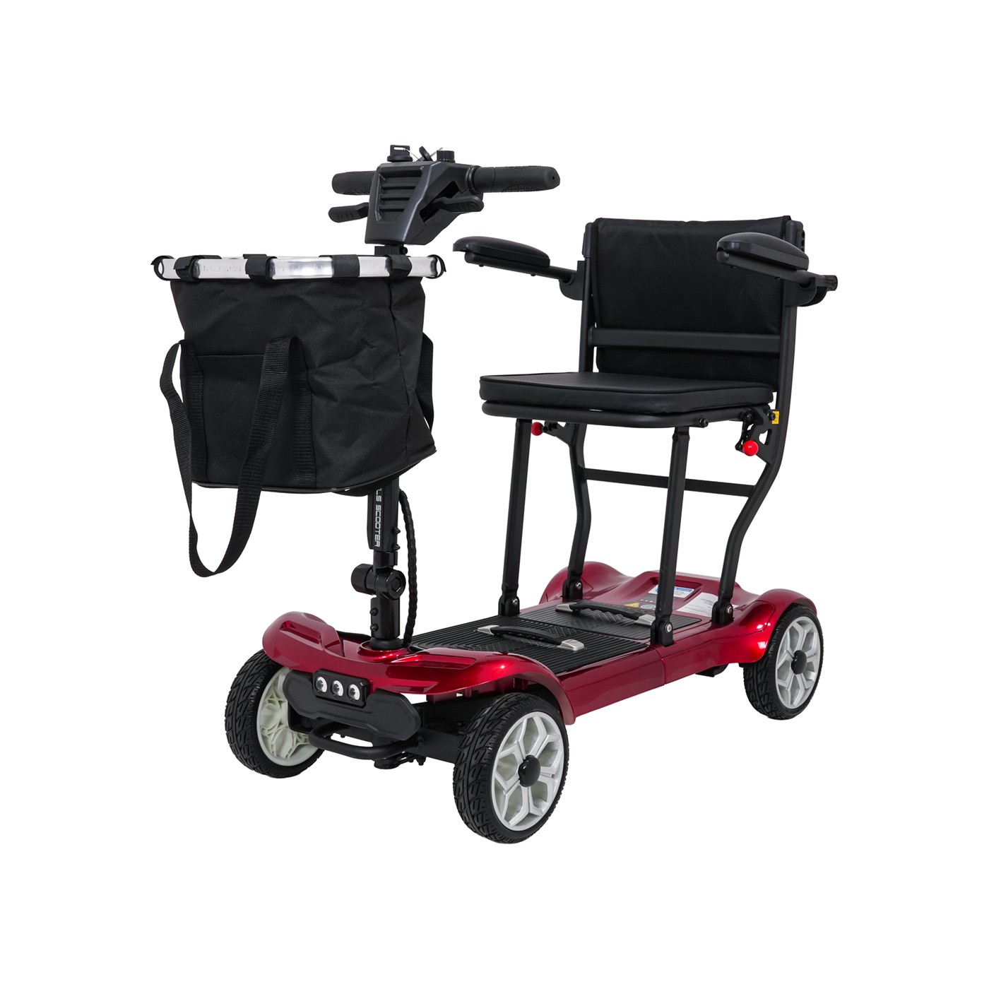 Elektrická koloběžka EasyGo Red pro seniory na čtyřech kolech