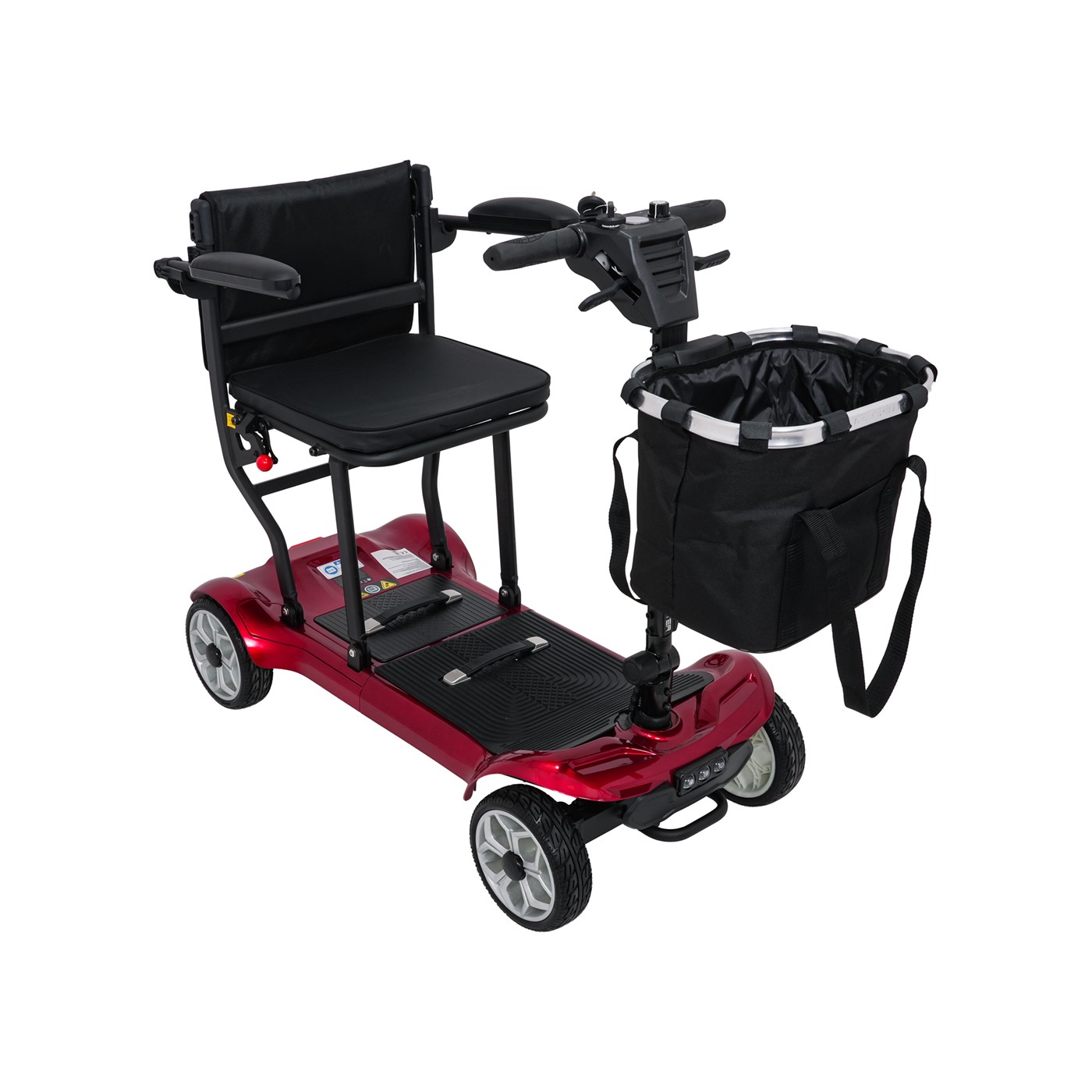 Elektrická koloběžka EasyGo Red pro seniory na čtyřech kolech