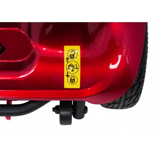 Elektrická koloběžka EasyGo Red pro seniory na čtyřech kolech