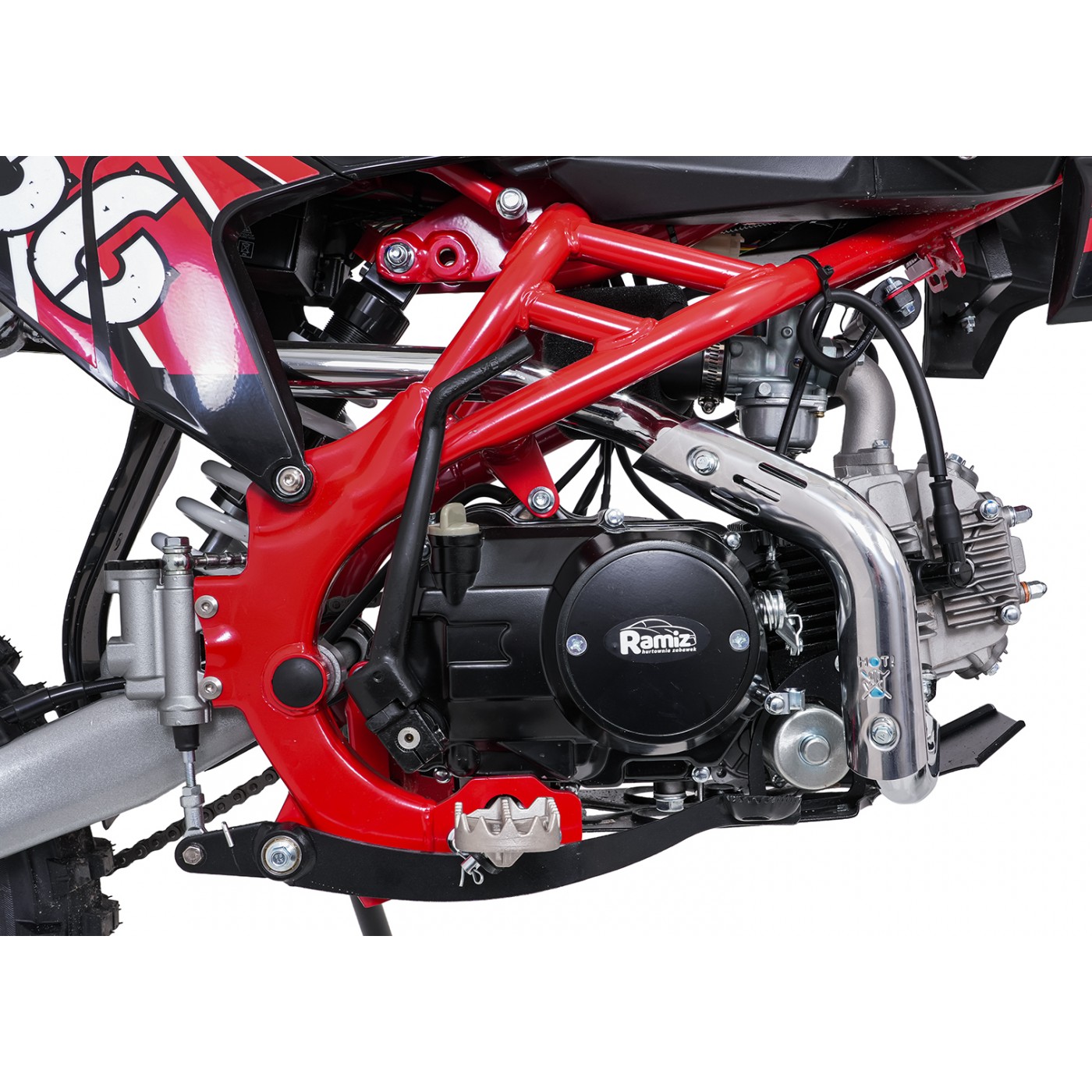 Spalovací motor vozidla ULTRA 66 125 ccm červený