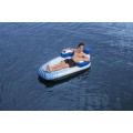 Nafukovací plavecká matrace Indigo Wave BESTWAY 183x97cm + nafukovací opěradlo + skladování nápojů