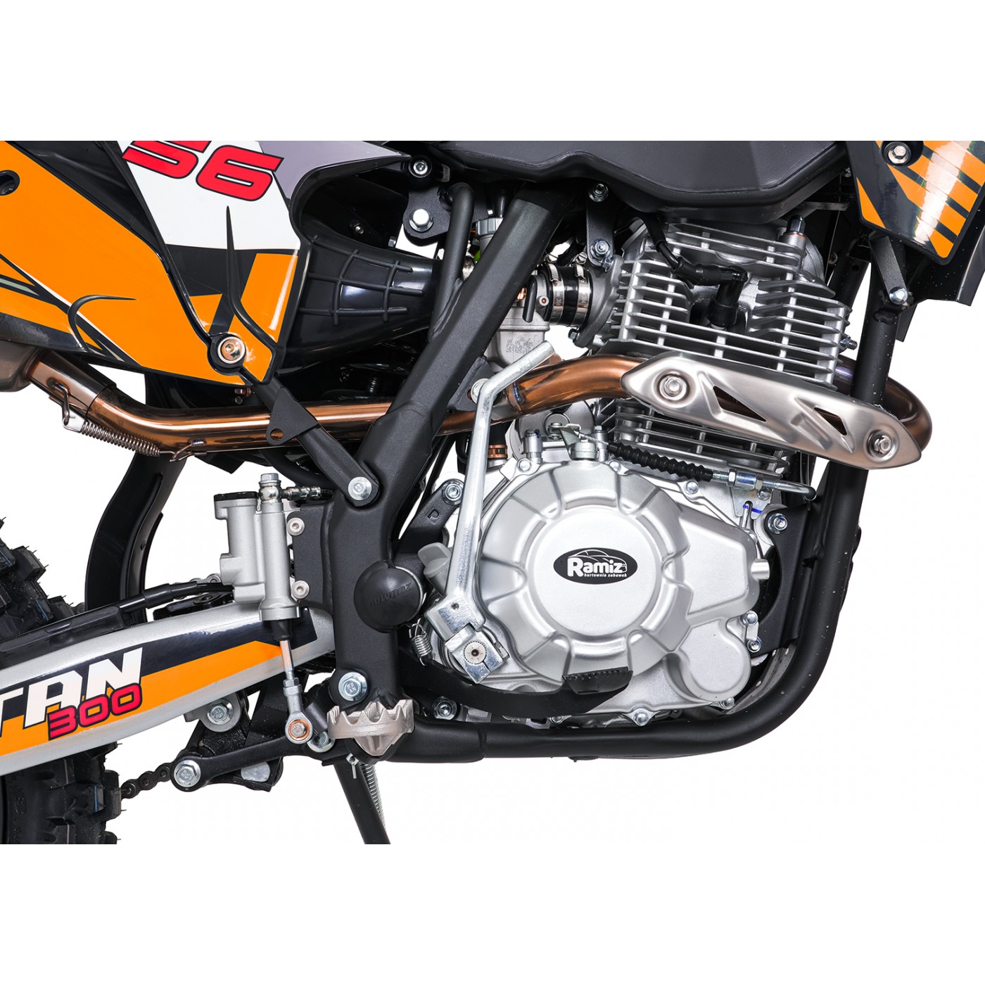 Vozidlo s oranžovým spalovacím motorem TITAN 300cc