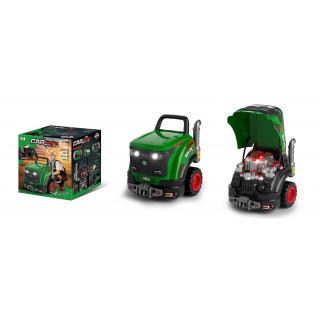 Sada malého mechanika se zeleným traktorem
