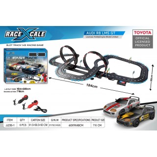 Závodní dráha TOYOTA na dálkové ovládání 1:43 - 184x98 cm