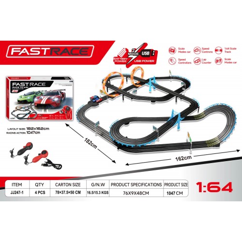 Závodní dráha GIGA R/C TOYOTA 1:43 - 182x162 cm