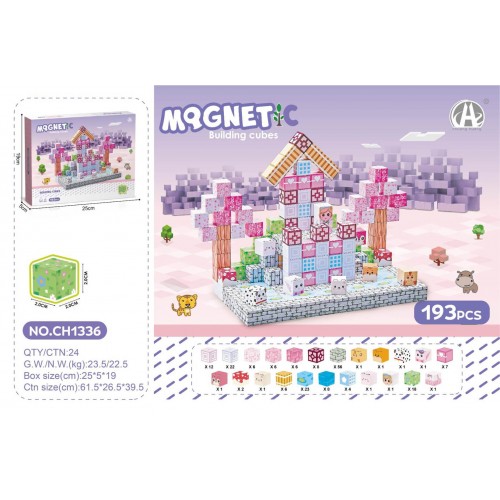 Sada magnetických kostek, magnetické kostky 193el.