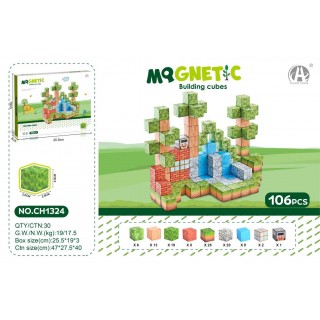 Sada magnetických kostek, magnetické kostky 106el.
