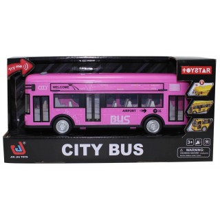 Růžový autobus s funkcí zvuku a světel
