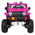 Růžové vozidlo Jeep Monster