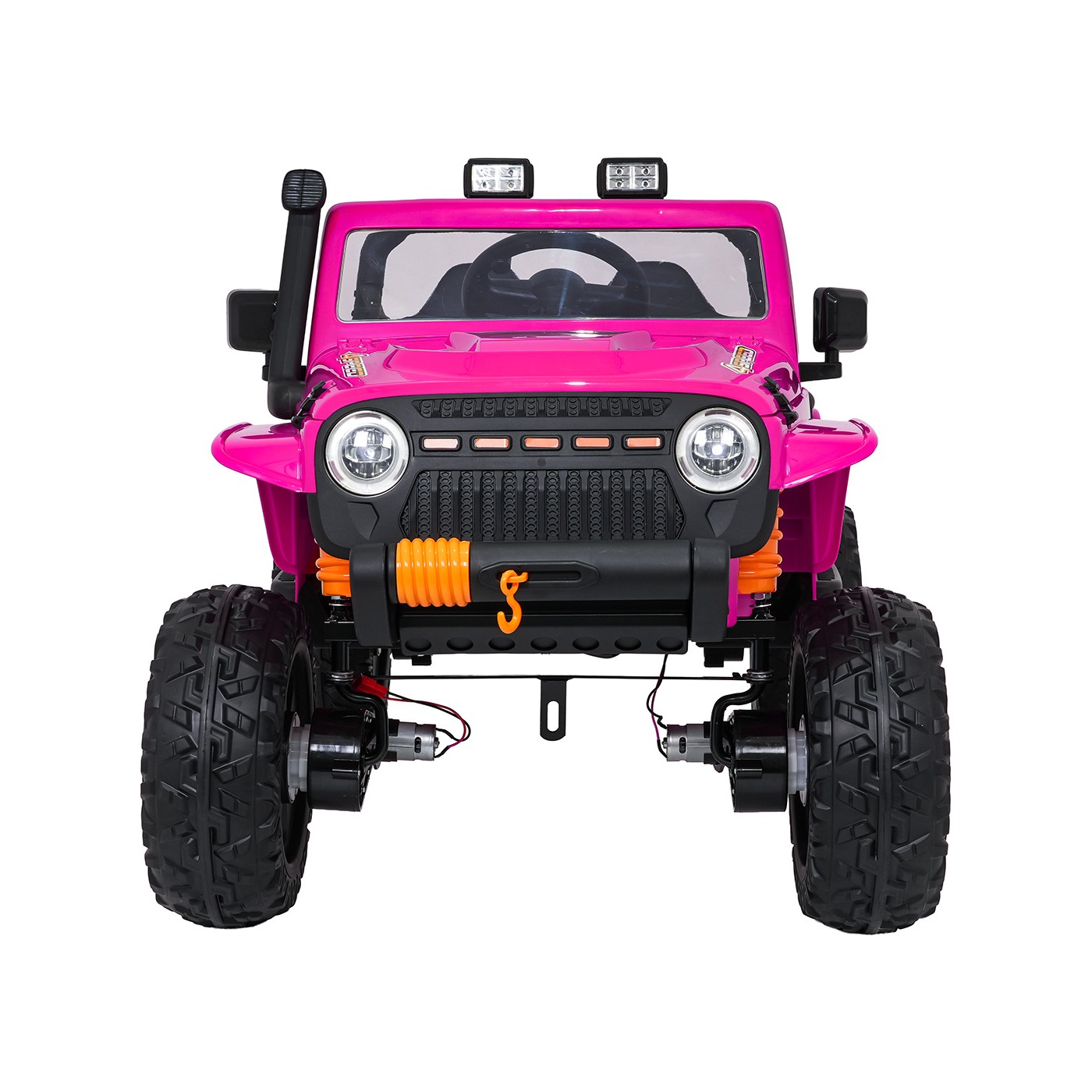 Růžové vozidlo Jeep Monster