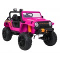 Růžové vozidlo Jeep Monster