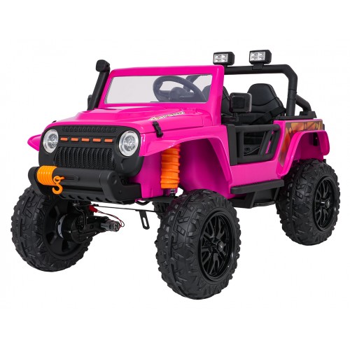 Růžové vozidlo Jeep Monster