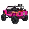 Růžové vozidlo Jeep Monster