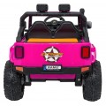 Růžové vozidlo Jeep Monster