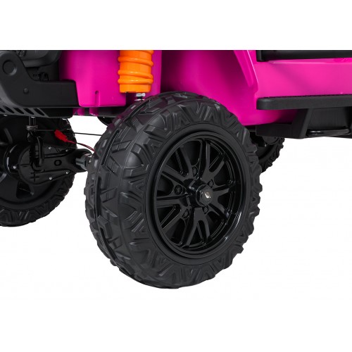 Růžové vozidlo Jeep Monster