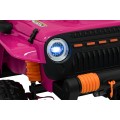 Růžové vozidlo Jeep Monster