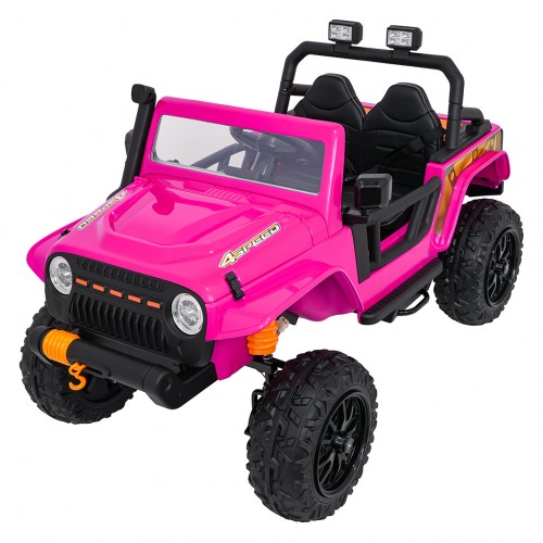 Růžové vozidlo Jeep Monster