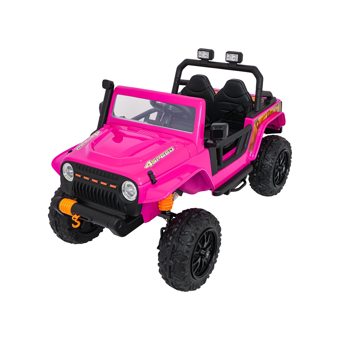 Růžové vozidlo Jeep Monster