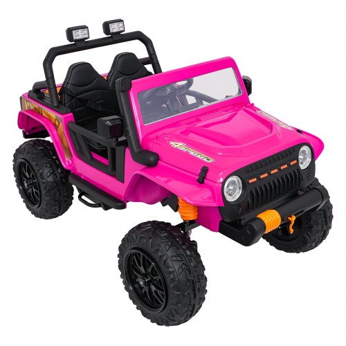 Růžové vozidlo Jeep Monster