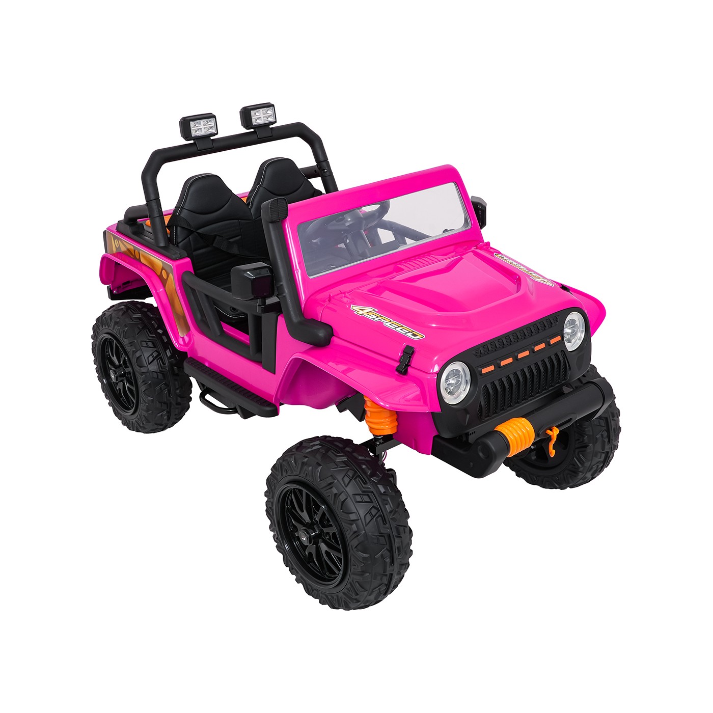 Růžové vozidlo Jeep Monster