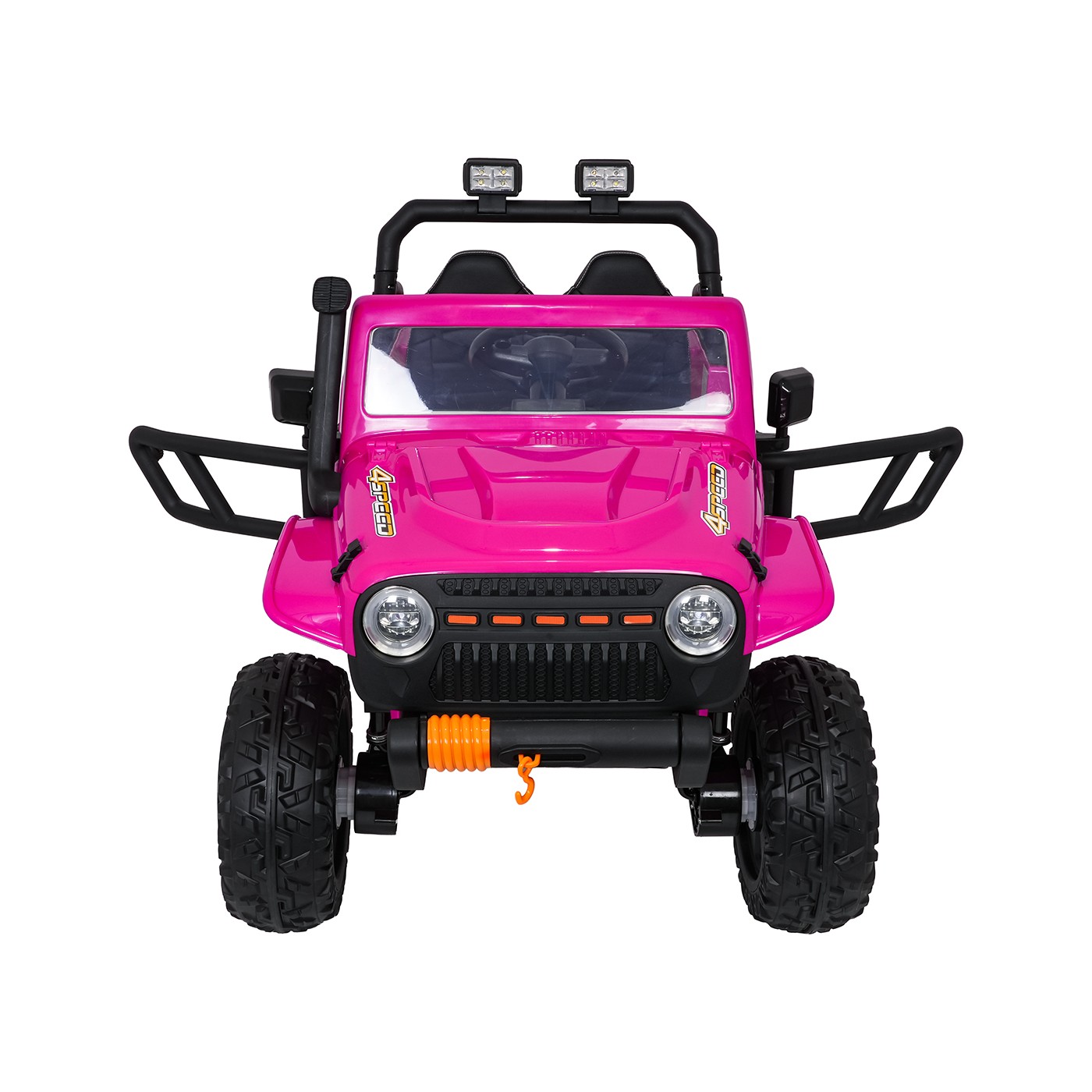 Růžové vozidlo Jeep Monster